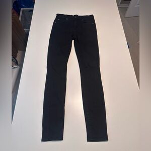 black the high waist skinny jeans 7 for all mankind